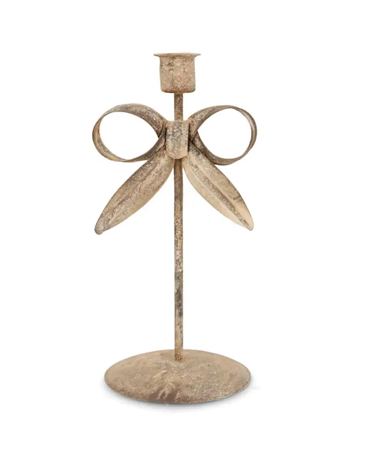 Ljusstake Helena Floral Beige - 22 cm - 2