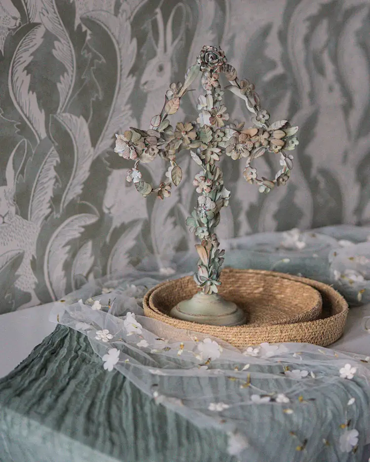 Midsummer pole Floral Green - 42 cm - 3