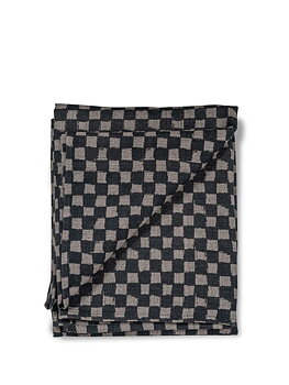 Sagaform /Byon Bomullsduk Checki, svart/beige, 150x250 cm