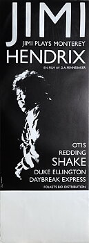 JIMI HENDRIX - Jimi Plays Monterey (1970's ) Film poster