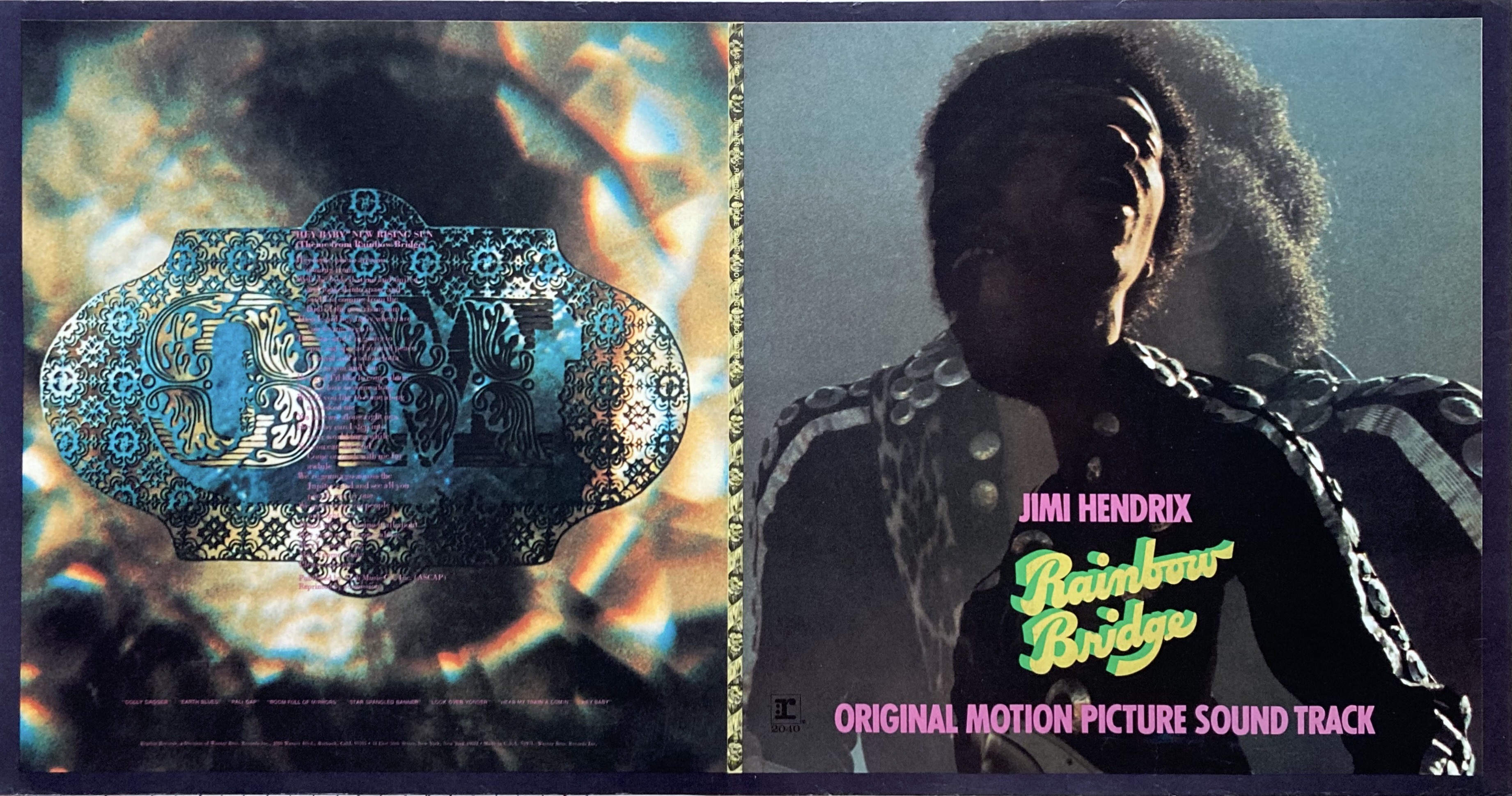 JIMI HENDRIX - Rainbow Bridge (1971) LP Promoaffisch - 2