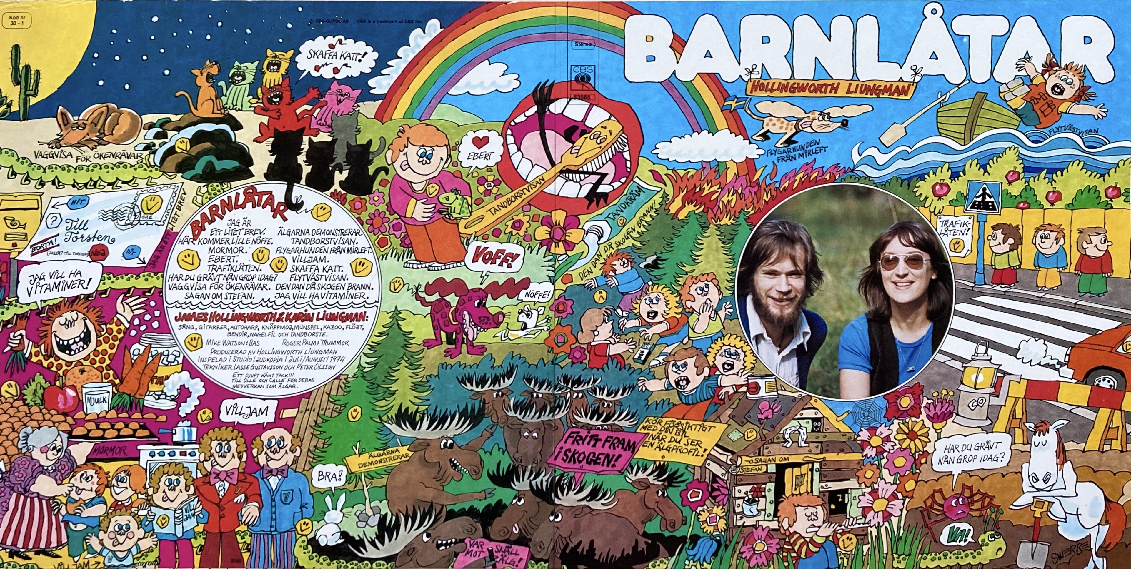 HOLLINGWORTH, LJUNGMAN – Barnlåtar (1974) LP Promoaffisch - 2