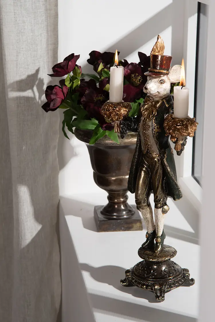 Candlestick Mouse Green - 46 cm