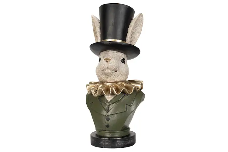 Byst Kanin Med Hatt - 37 cm - 2