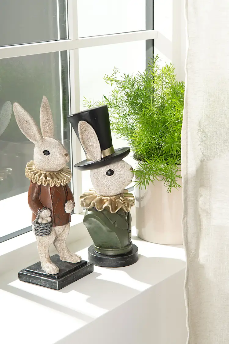 Byst Kanin Med Hatt - 37 cm