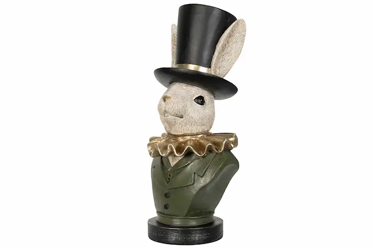 Byst Kanin Med Hatt - 37 cm - 3