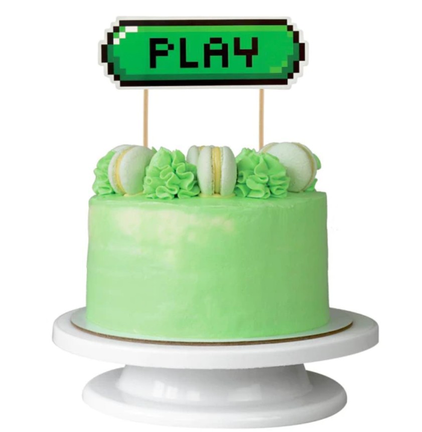 Cake topper - Gaming "PLAY"