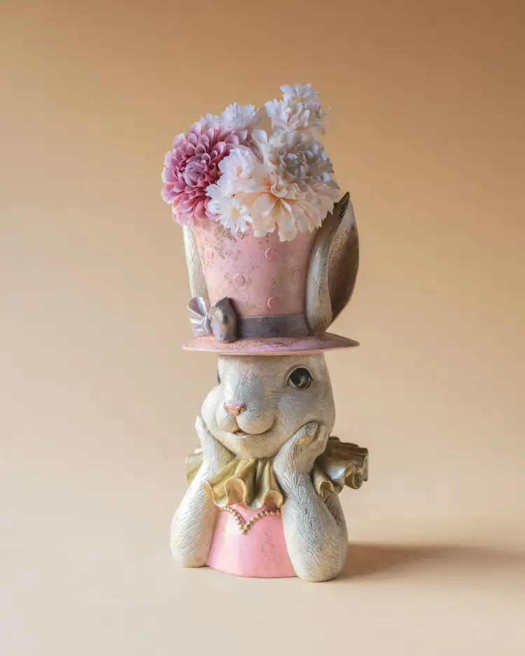 Bust Rabbit Hat Circus - 34 cm