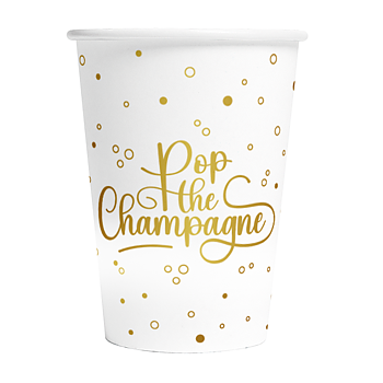 Pappersmuggar - "Pop the champagne" - Vit