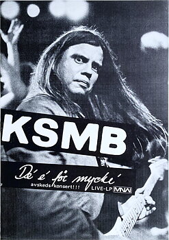 KSMB – Live - De' E' För Mycke'(1982) LP Promo poster