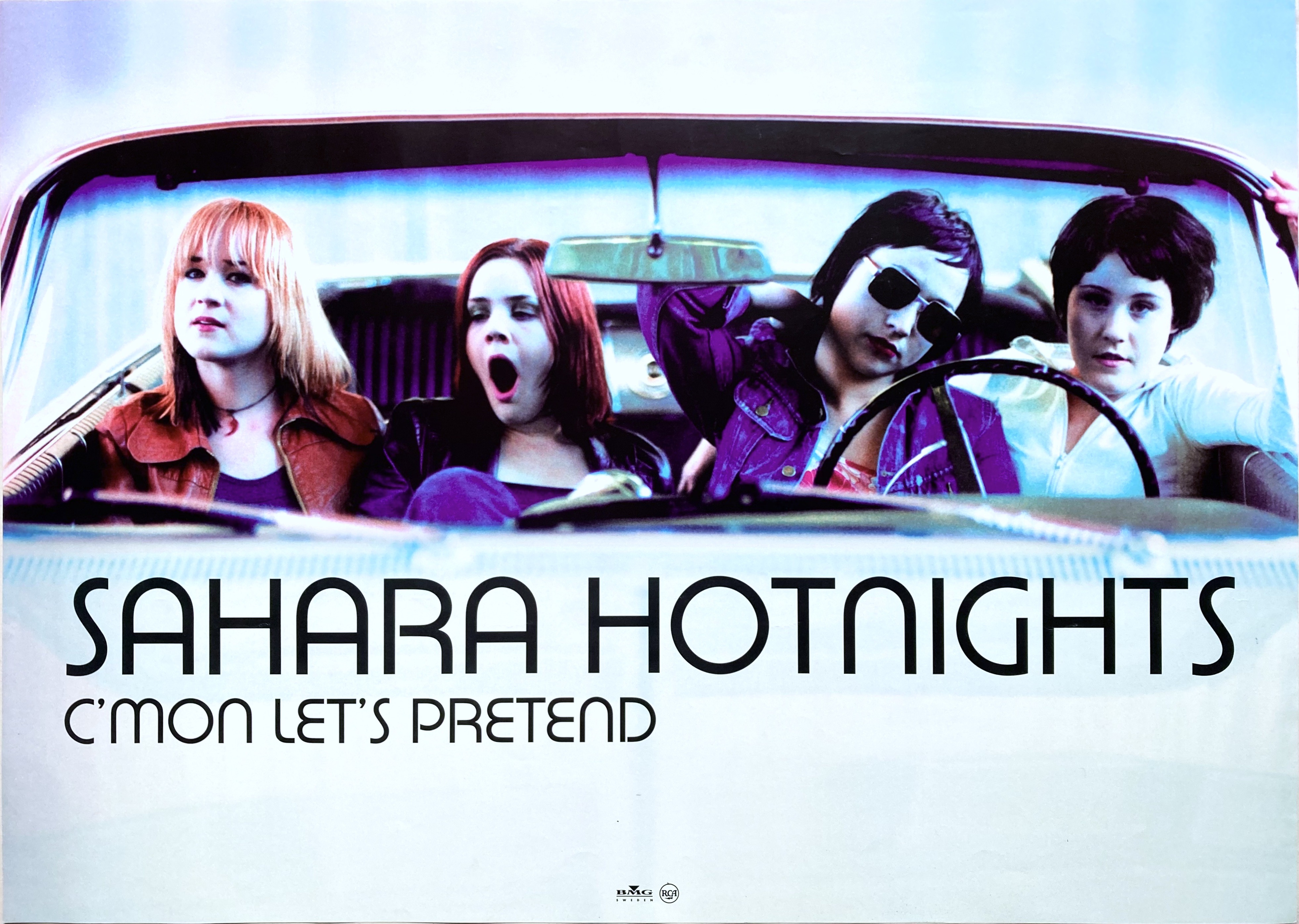 SAHARA HOTNIGHTS - C´mon let´s pretend (1999) CD Promo poster - 2