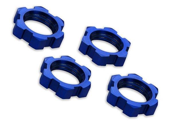 Traxxas Hjulmutter 17mm Aluminium Blå (4)