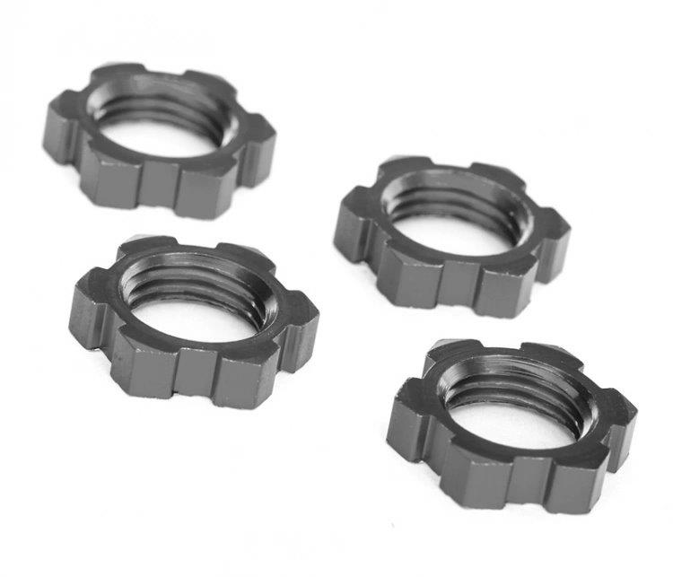 Traxxas Hjulmutter 17mm Aluminium Grå (4)