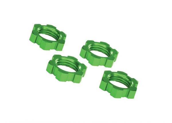 Traxxas Hjulmutter 17mm Aluminium Grön (4)