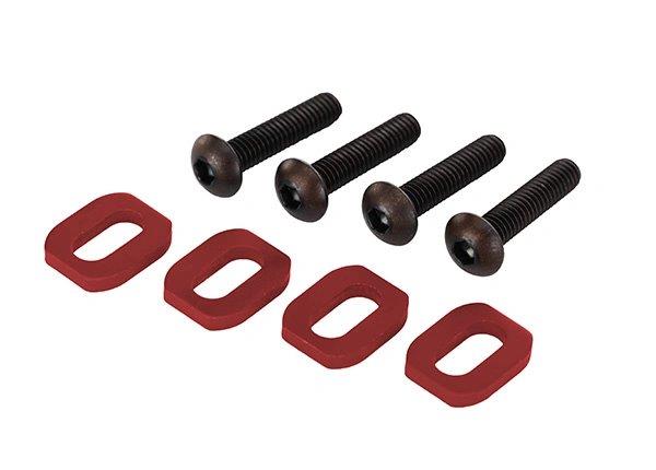 Traxxas Brickor Motorfäste Alu Röd med Skruv (4) X-Maxx, XRT