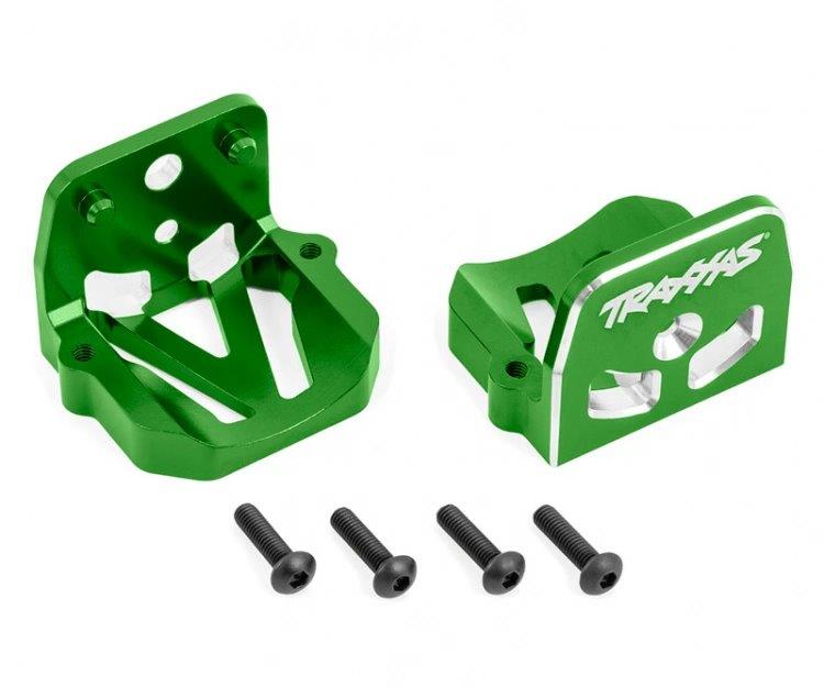 Traxxas Motorfäste Fram & Bak Set Alu Green X-Maxx, XRT