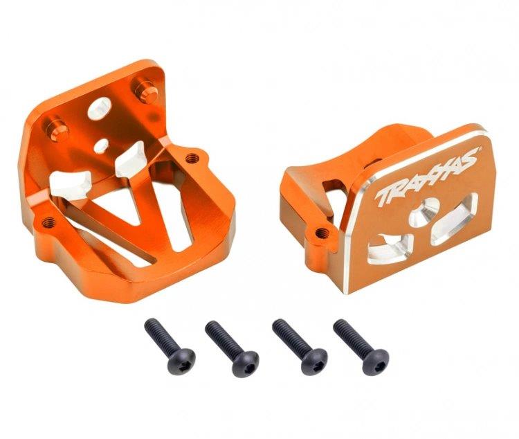 Traxxas Motorfäste Fram & Bak Set Alu Orange X-Maxx, XRT