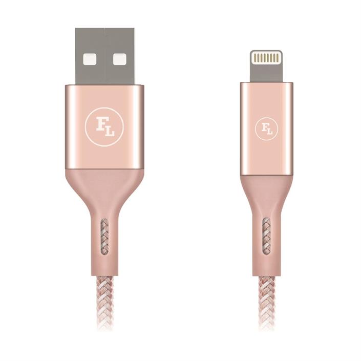 Pink braided lightning to USB charger cable 2m (10-480745)