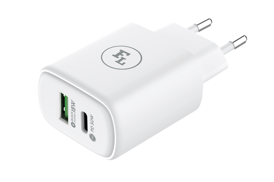 Wall Charger Power Delivery 30W USB-C and USB-A (20940361)