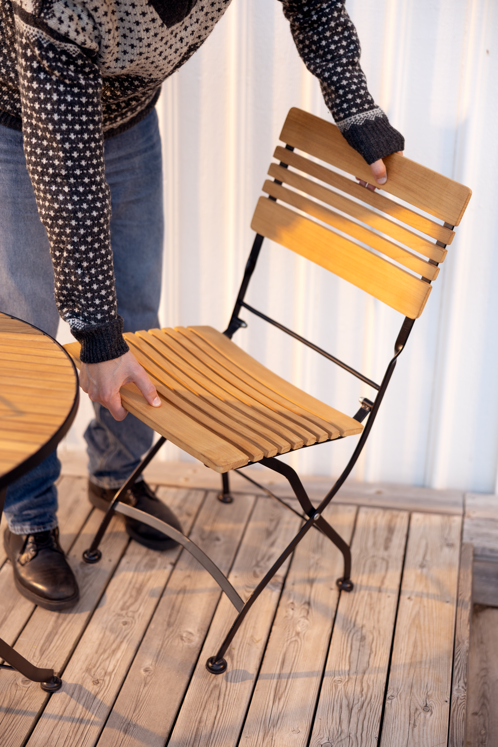 BREWER matstol Svart/teak - 6