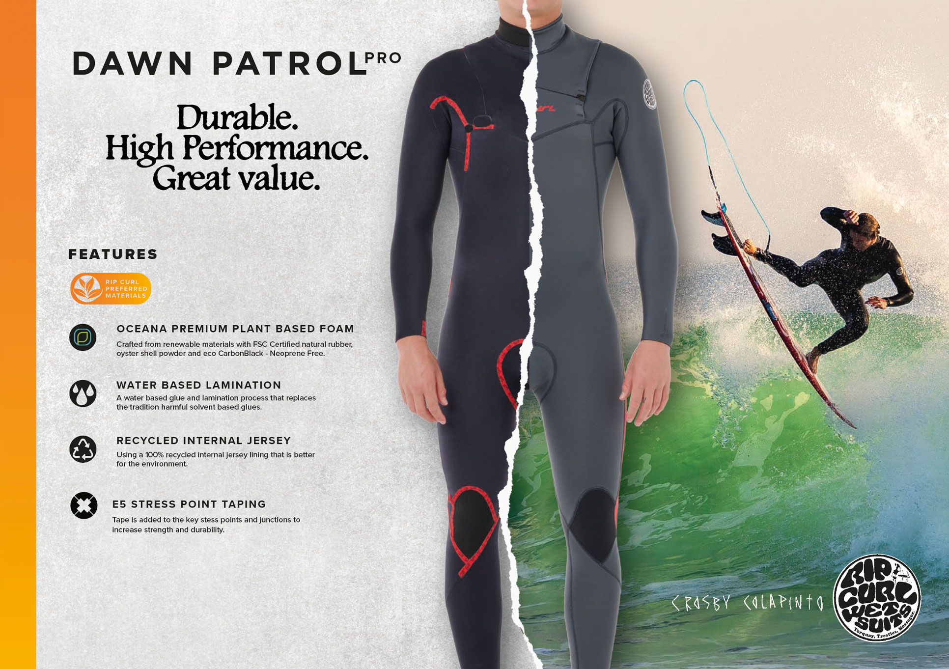 Rip Curl våtdräkt Dawn Patrol pro 4/3 ECO CZ  - 2