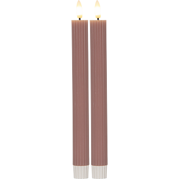 LED Antikljus Flamme Stripe Rosa 2-pack 