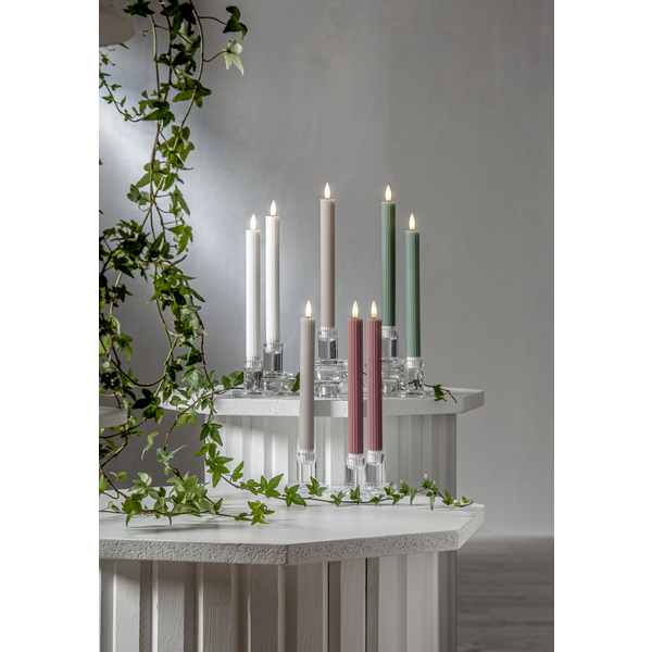 LED Antikljus Flamme Stripe Rosa 2-pack  - 5
