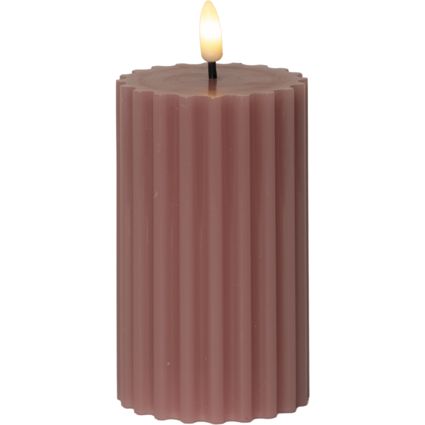 LED Blockljus Flamme Stripe Rosa - 2