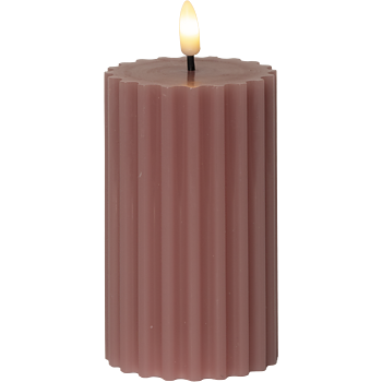 LED Blockljus Flamme Stripe Rosa