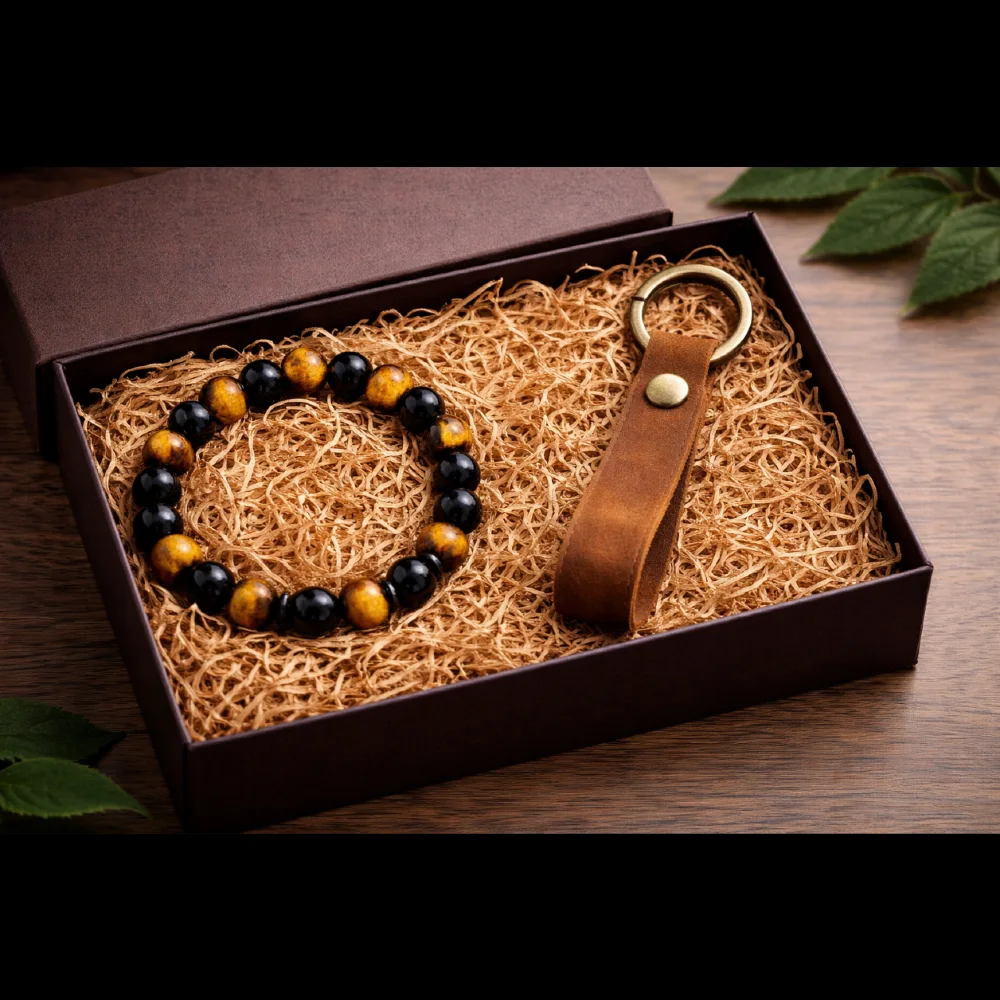 Kralenarmband – obsidiaan en tijgeroog - 4