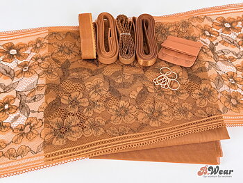 Chestnut  - Bra kit with lace