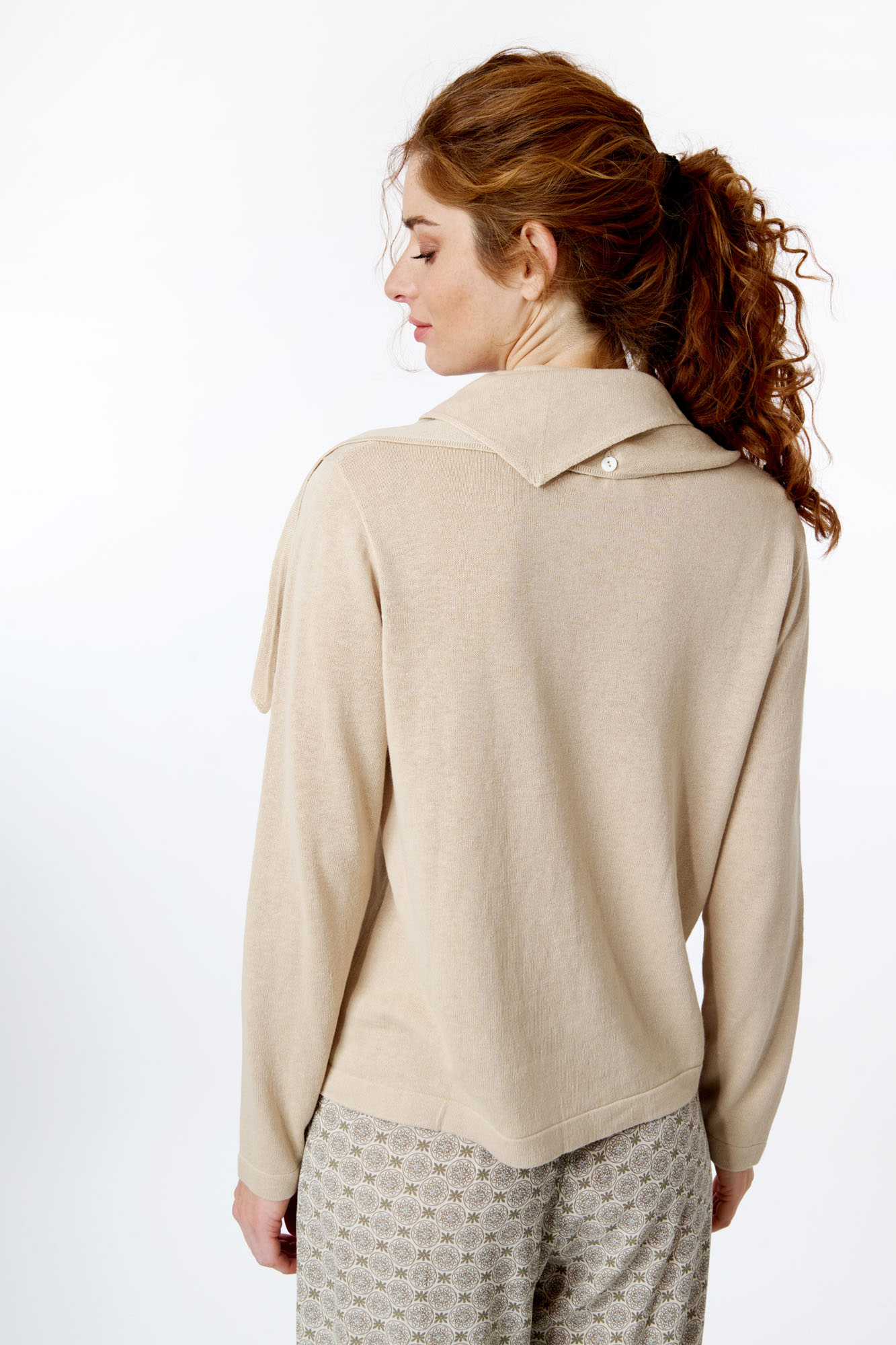 Kriss jumper with scarf  desert - 6