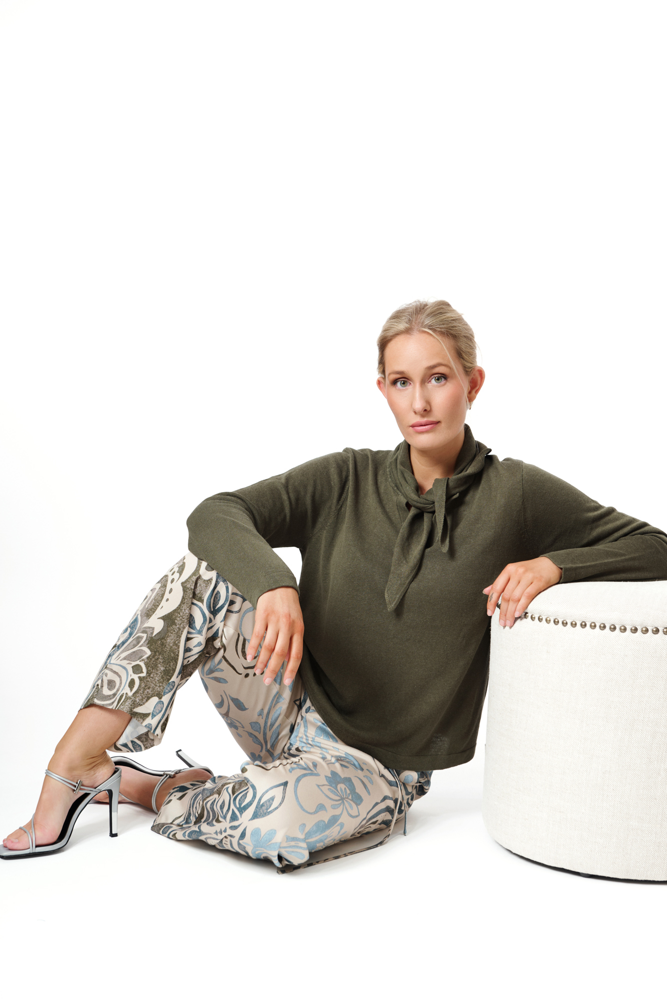 Kriss jumper with scarf  evergreen - 6