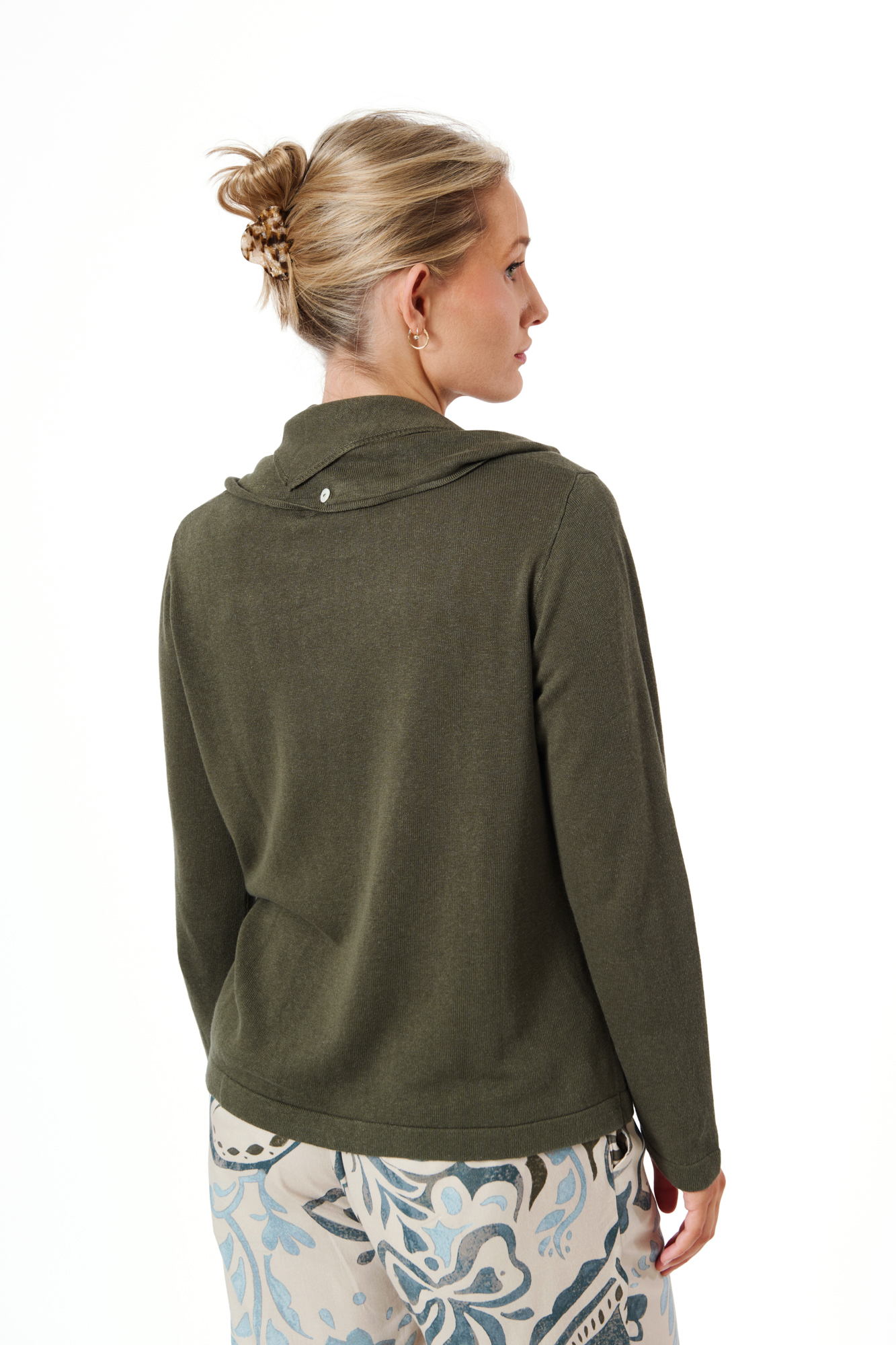 Kriss jumper with scarf  evergreen - 5