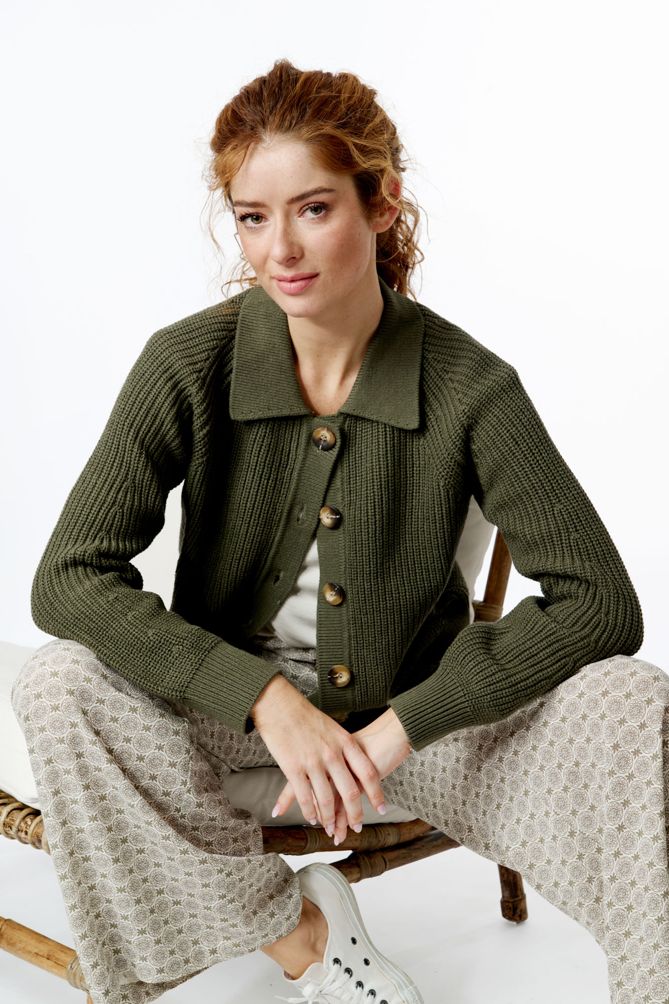 Kitty cardigan  evergreen