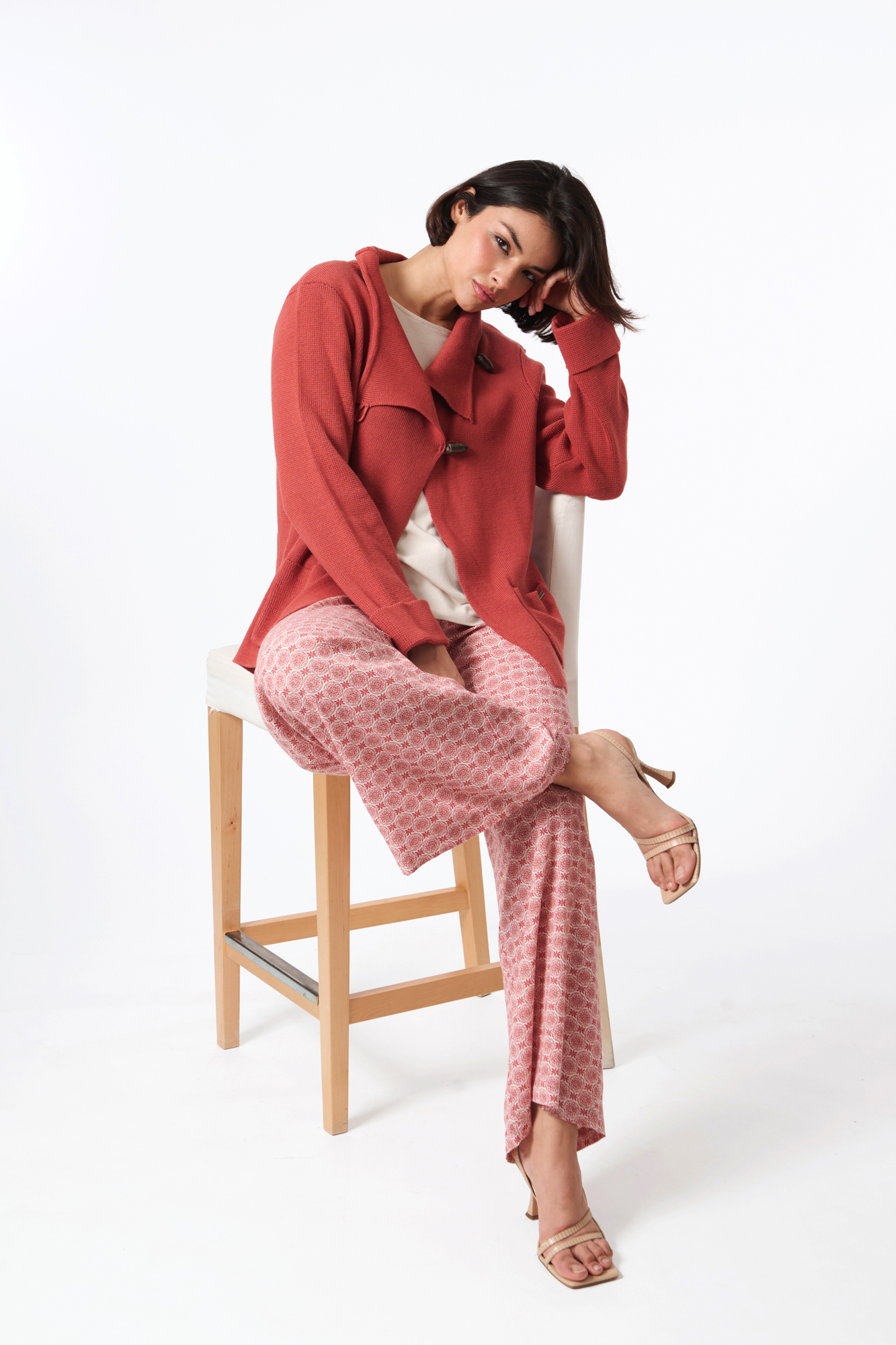 Katja cardigan  terracotta - 5