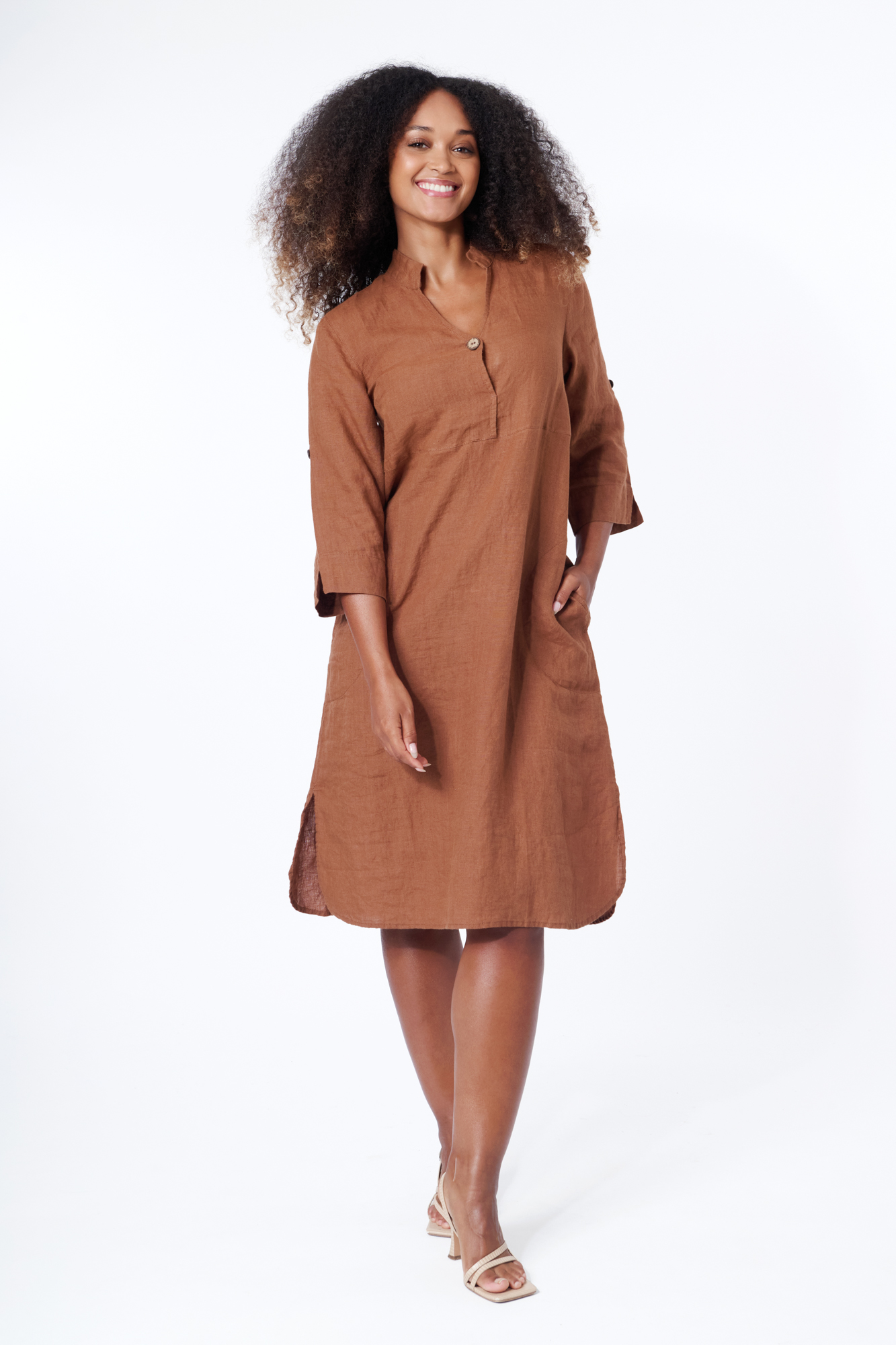 Julia dress  tan - 3