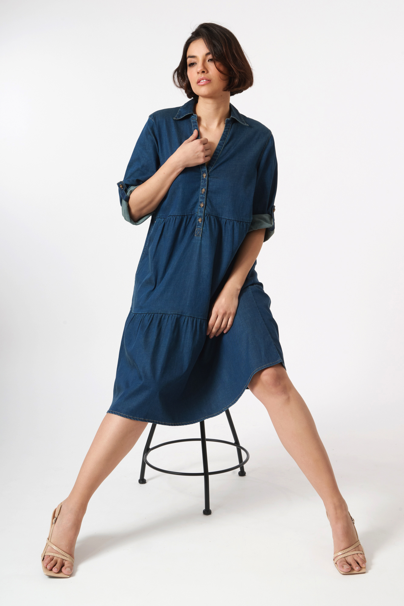 Jelena dress  lt. denim - 3