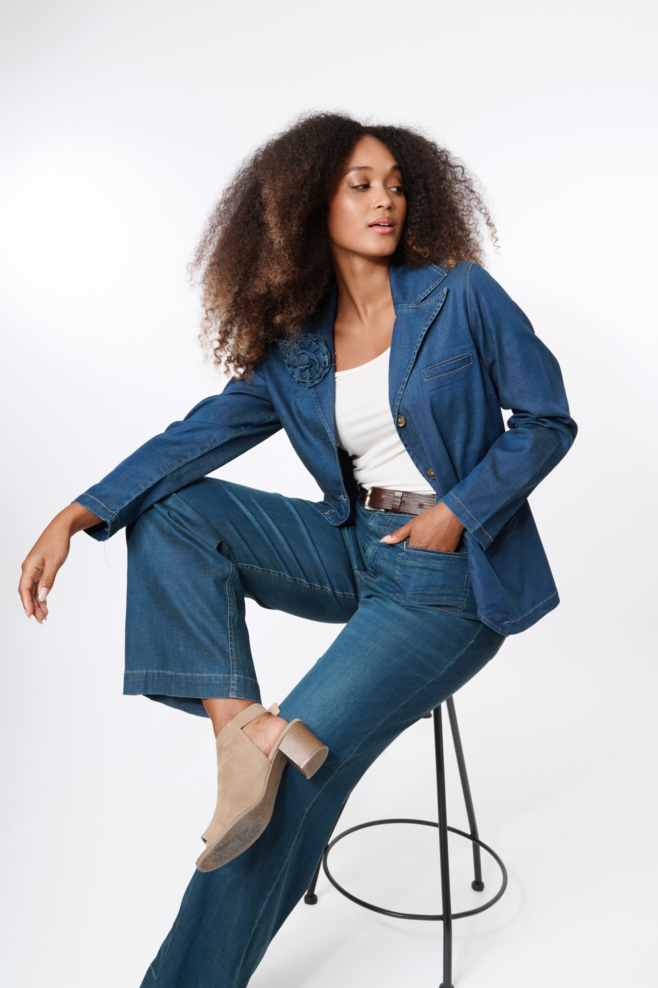 Jostine blazer  lt. denim