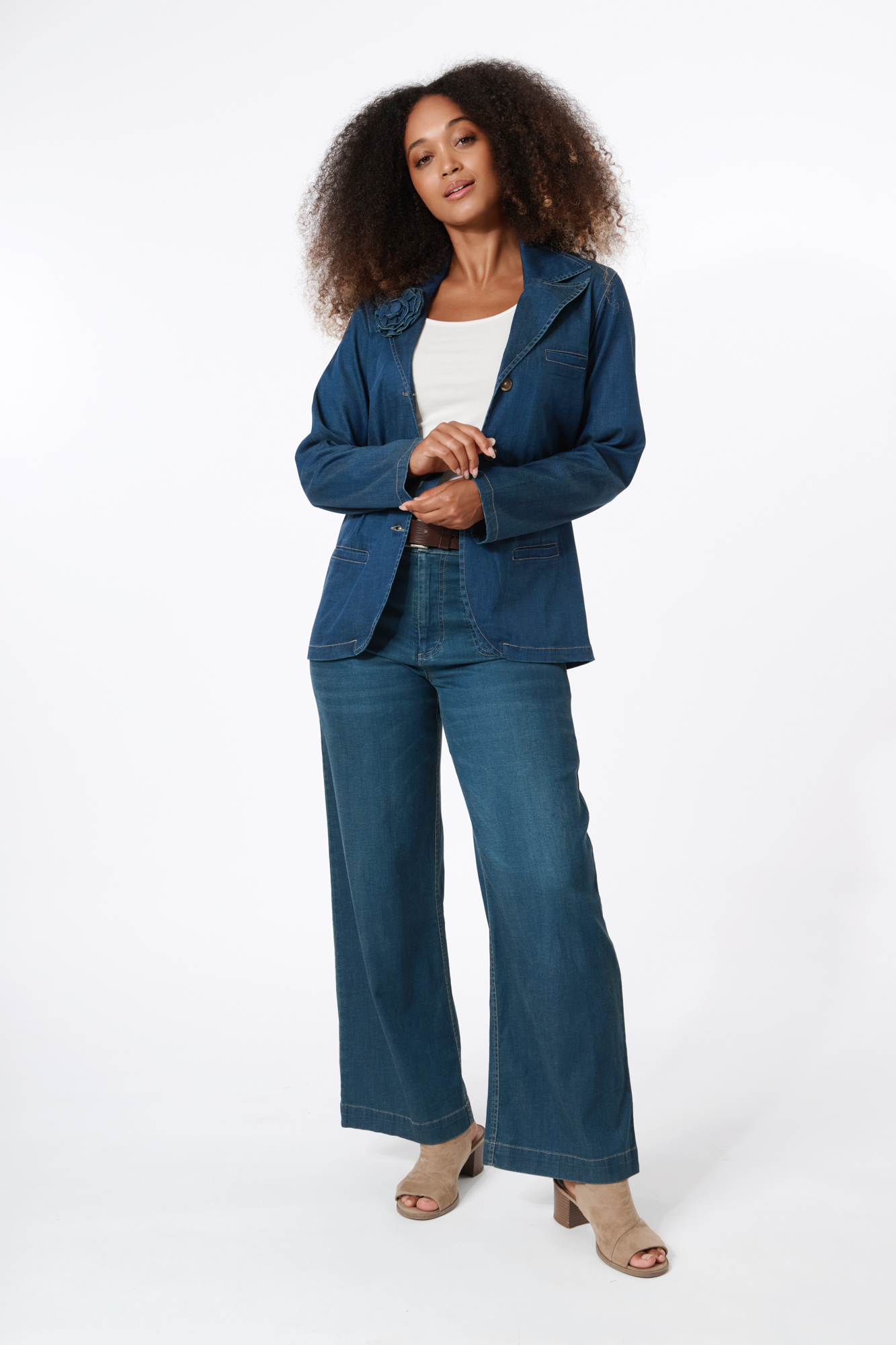 Jostine kavaj  lt. denim - 3