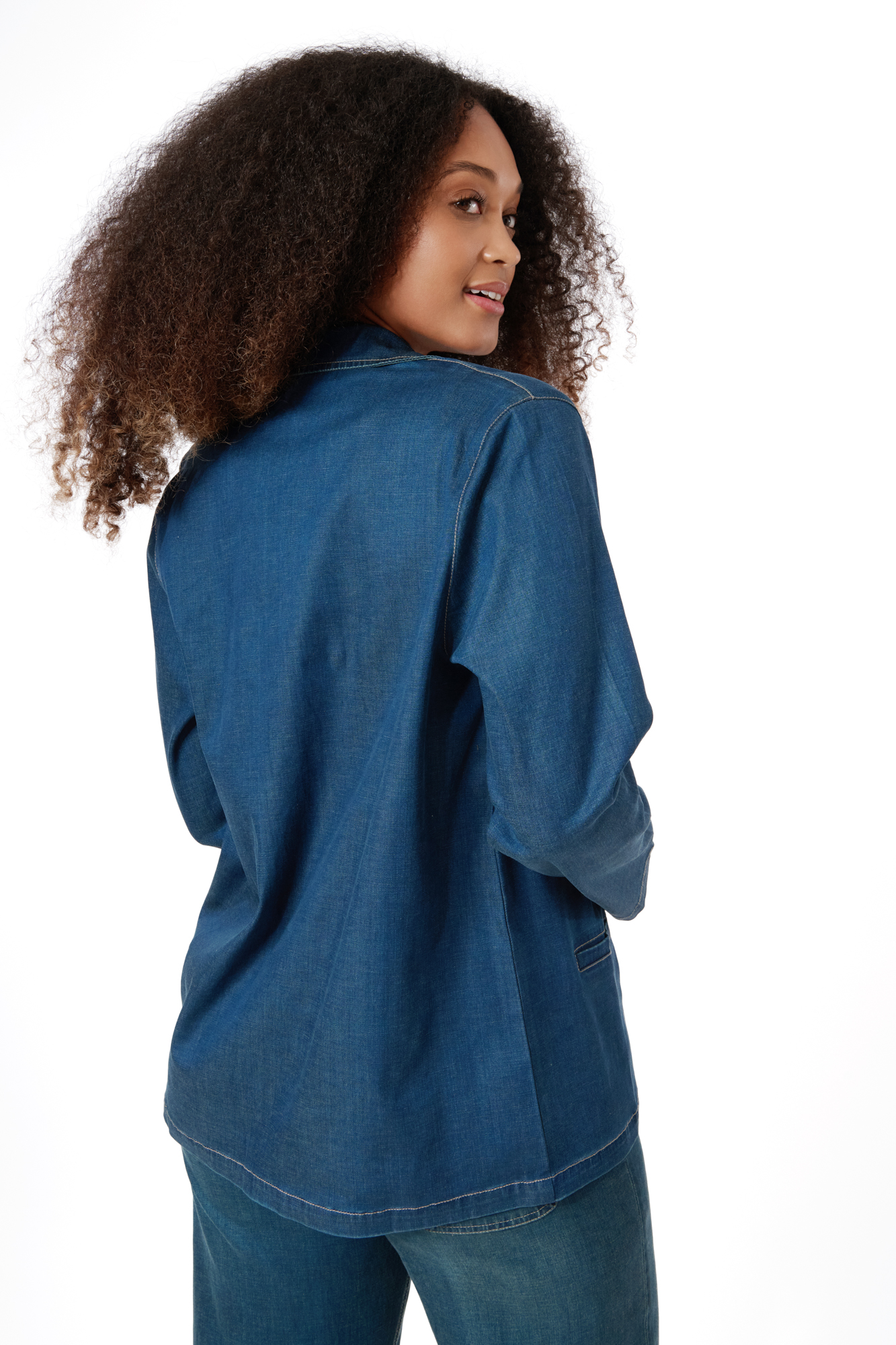 Jostine kavaj  lt. denim - 4