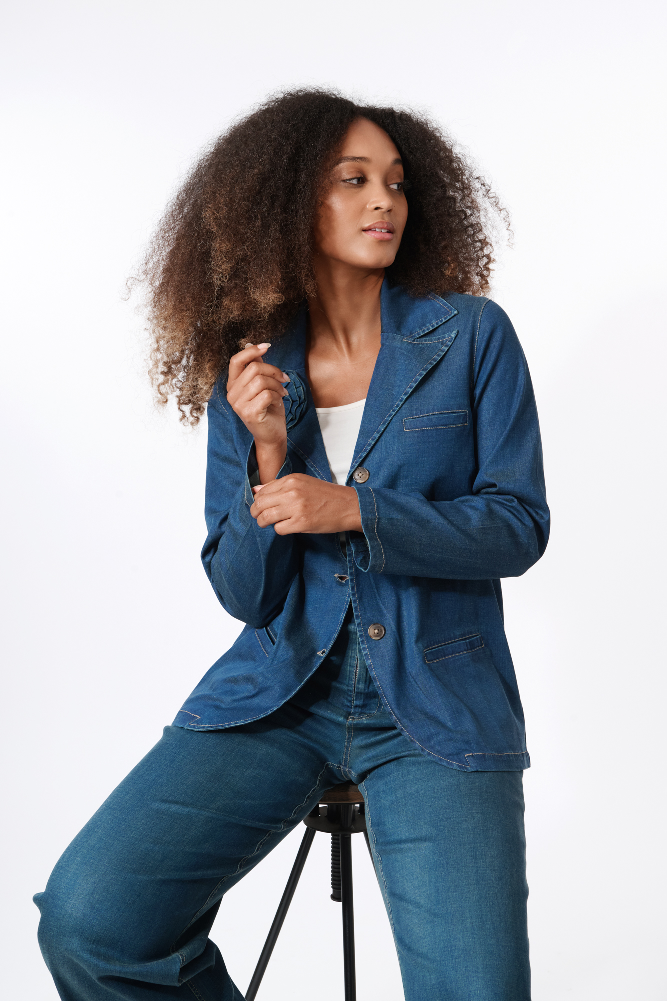 Jostine kavaj  lt. denim - 6