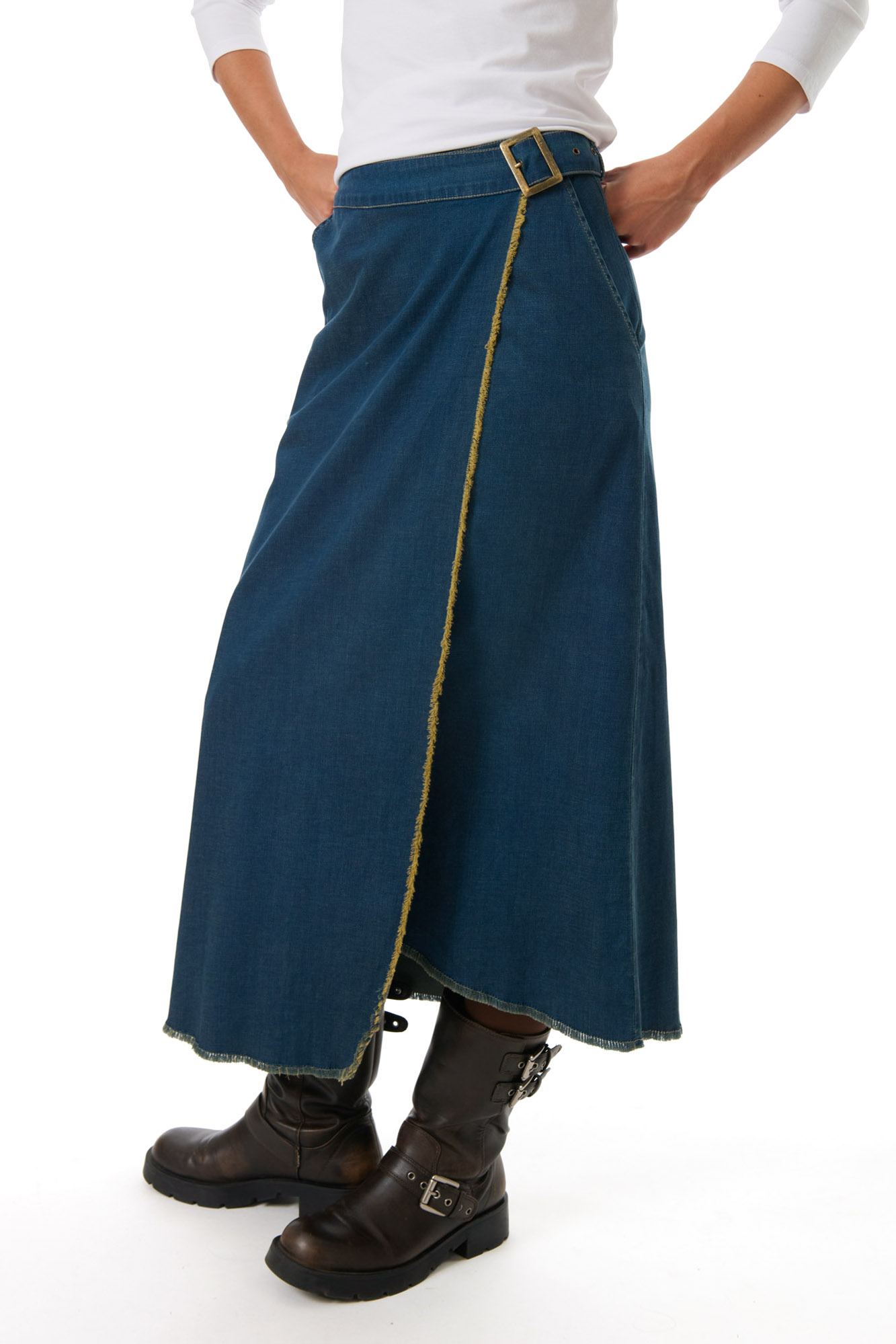 Jessamine kjol  lt. denim - 2