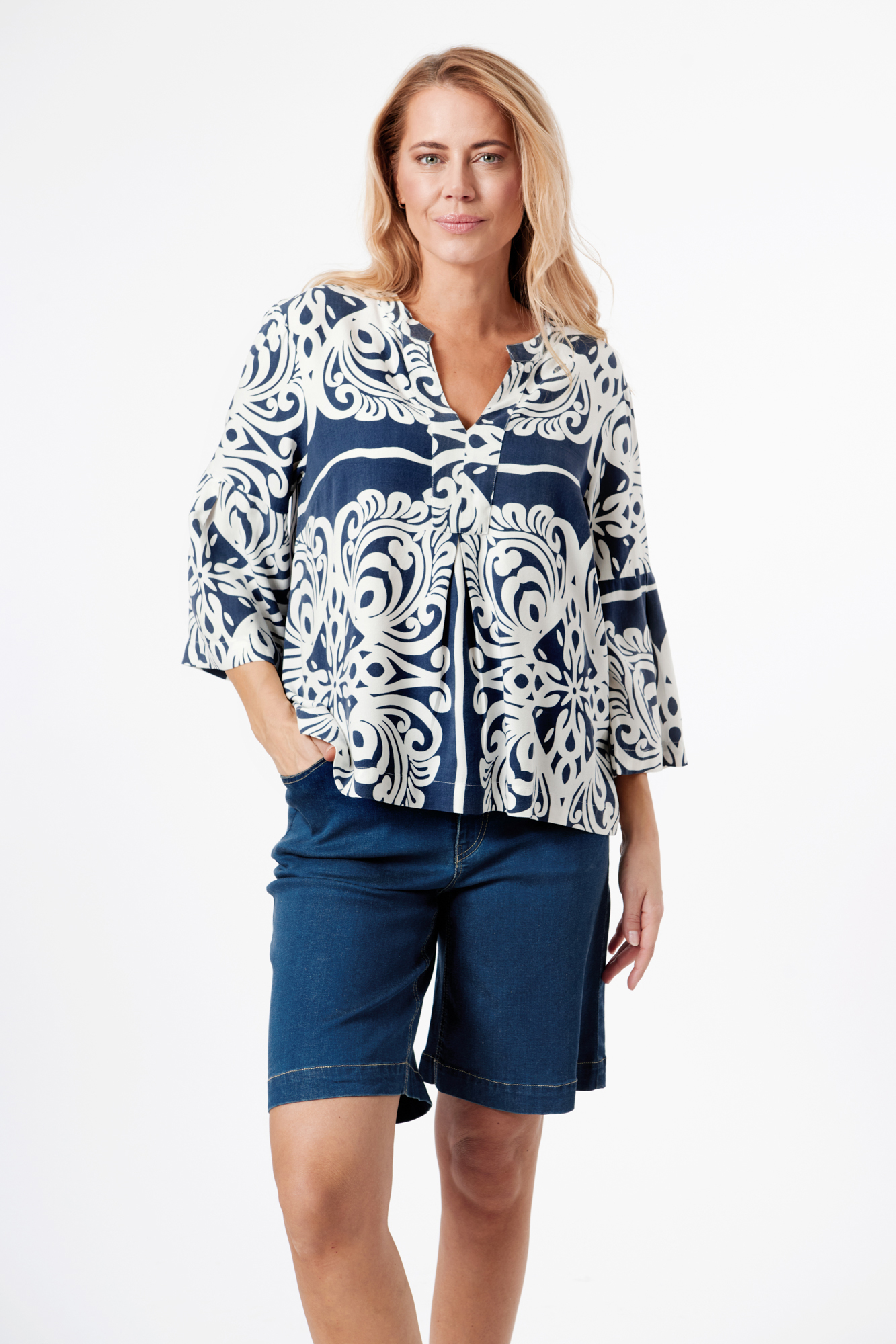 Janne shorts  lt. denim - 2