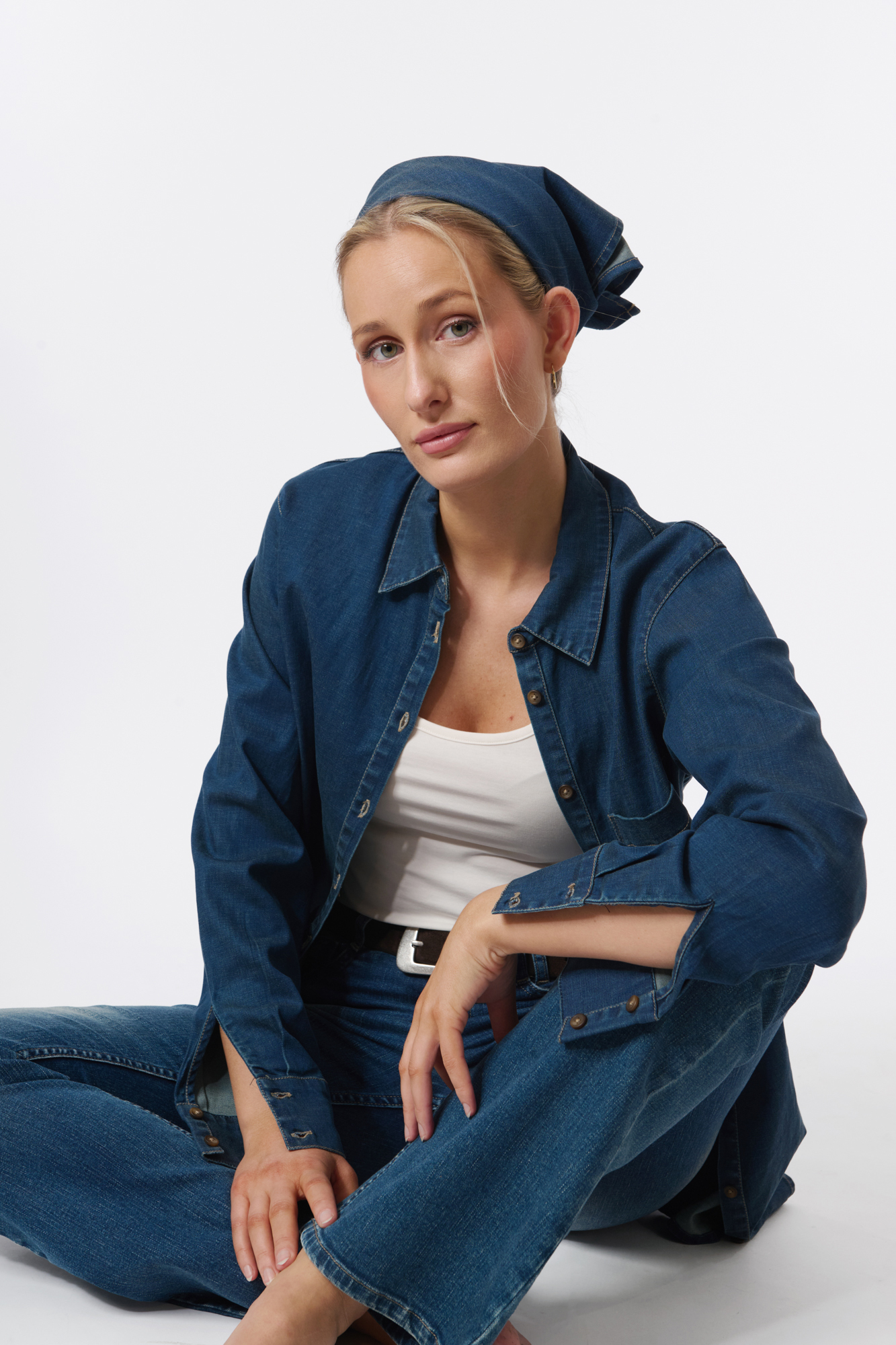 Jovienne scarf  lt. denim - 2