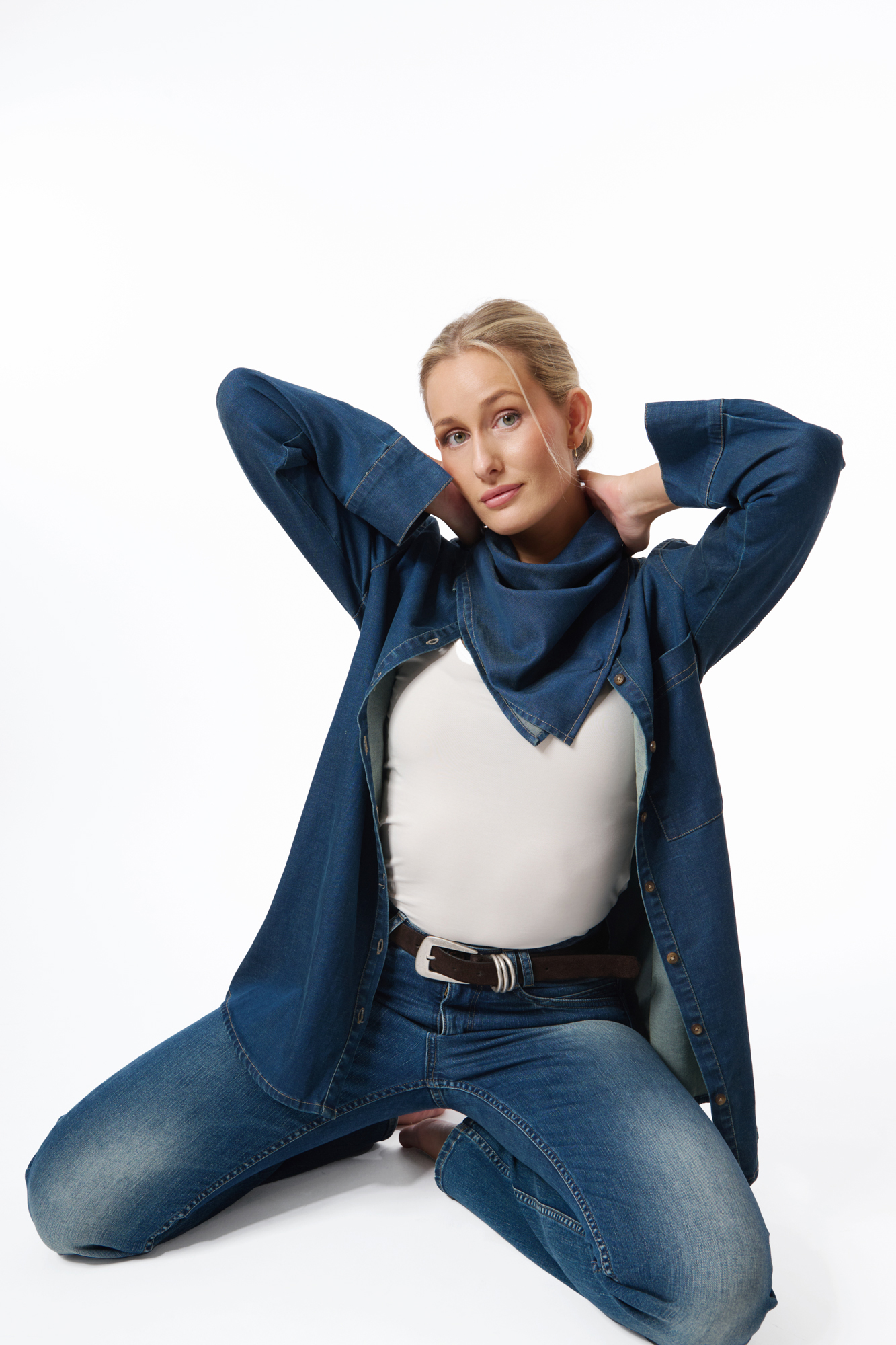 Jovienne scarf  lt. denim - 5