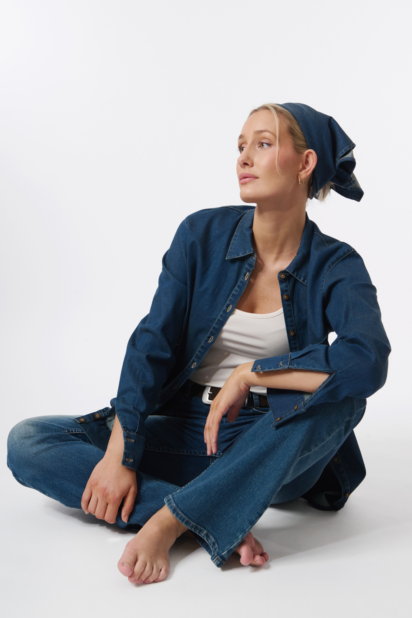 Jovienne scarf  lt. denim