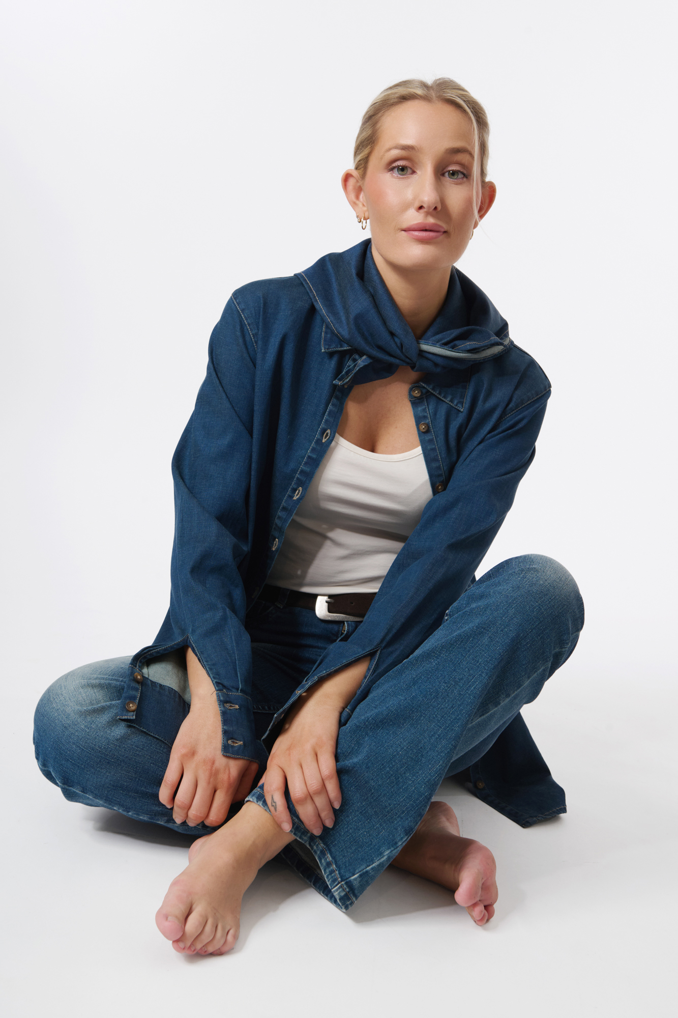 Jovienne scarf  lt. denim - 3