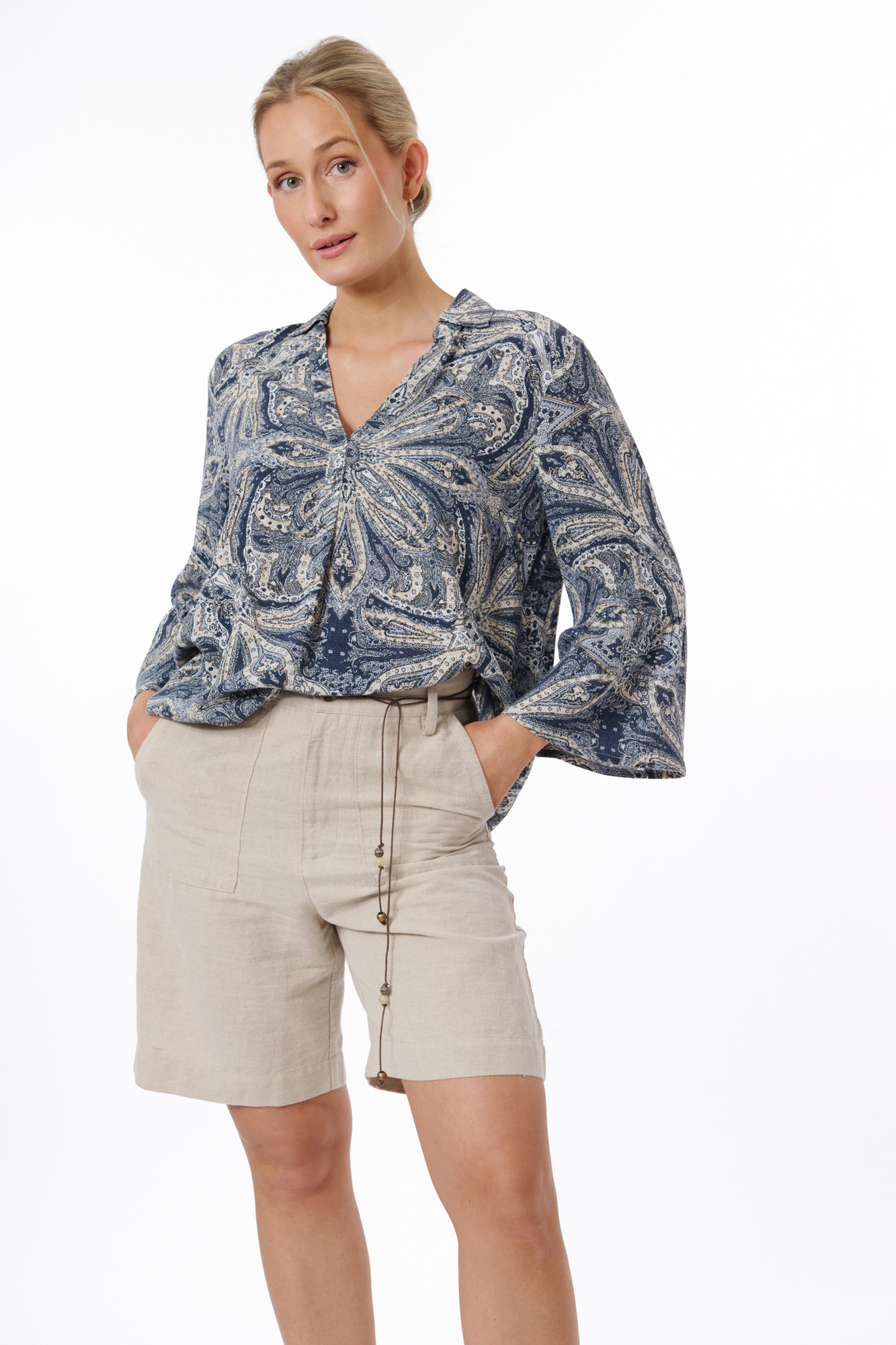 Justina shorts  linne - 3