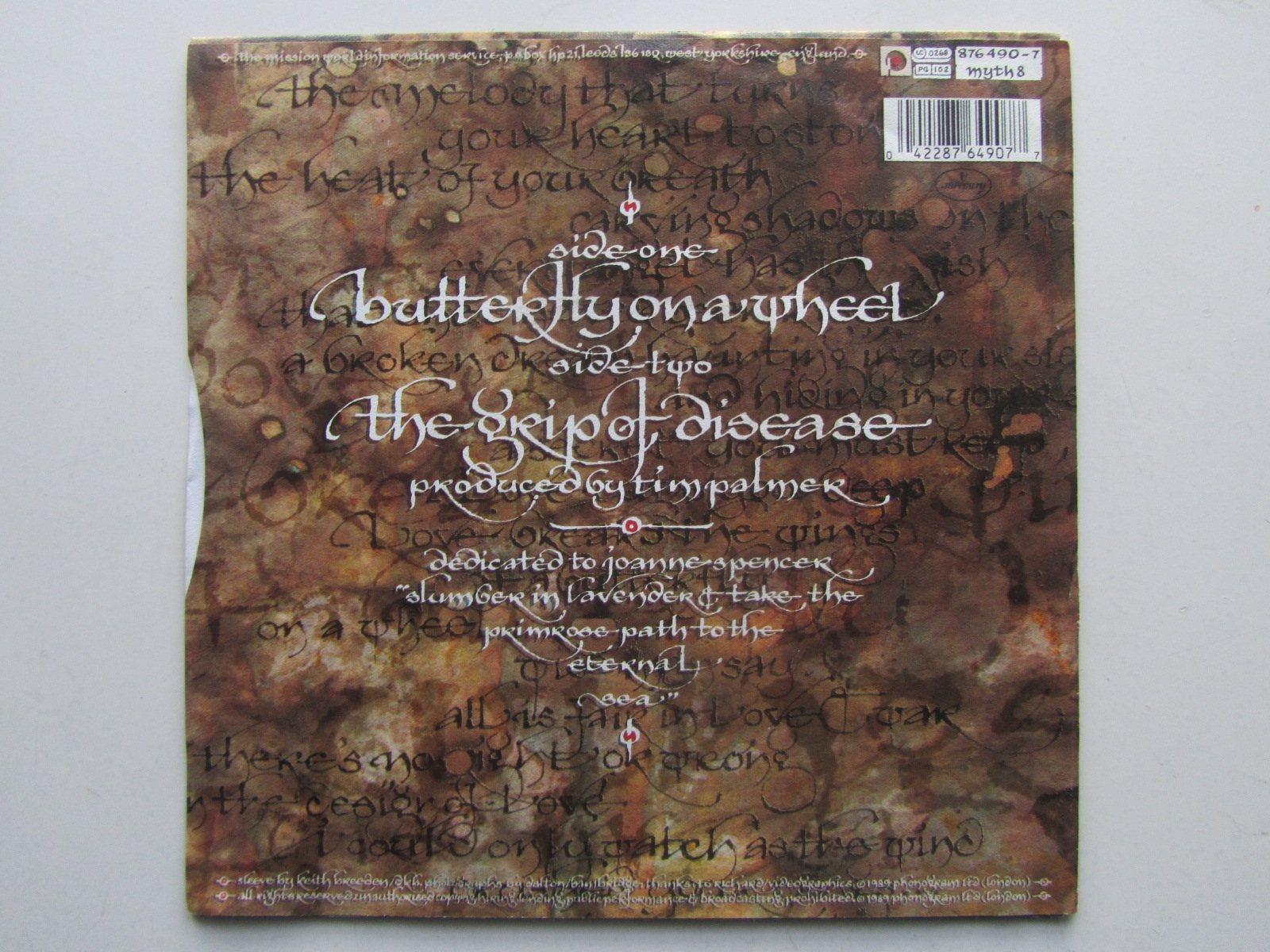 The Mission – Butterfly On A Wheel - 2